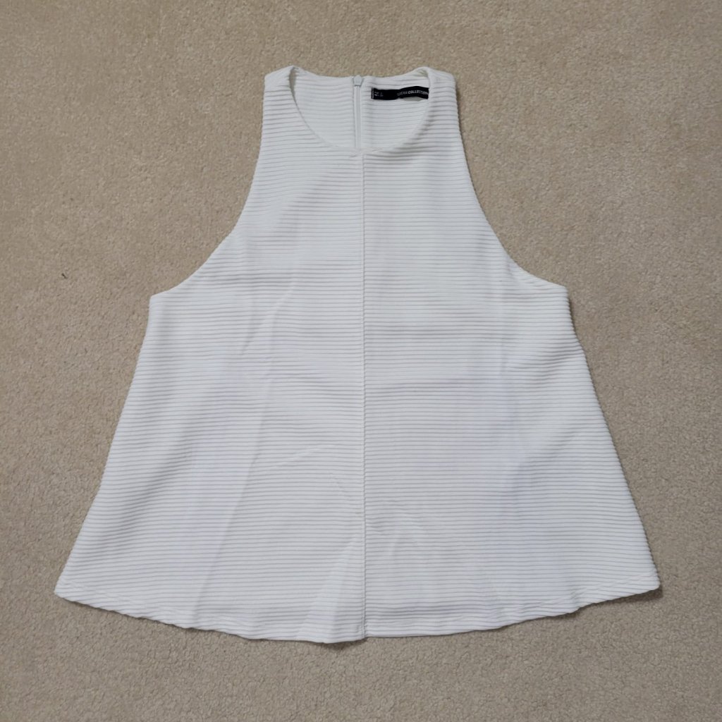 Sfera Women's White Tank Top Blouse, Size Small